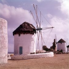 Windmills, island of Mykonos, Greece, c1955. Creator: Arthur Charles Kirby Ware