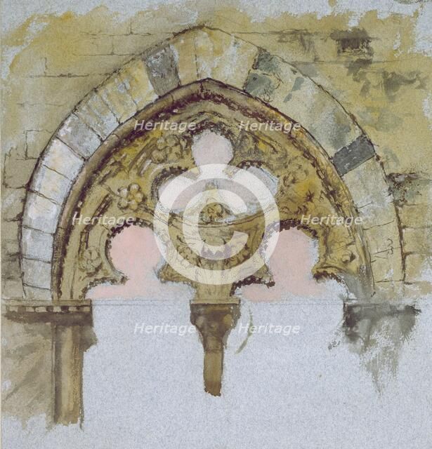 Window of Palazzo Tolomei, Siena, 25 - 27 June 1870.  Artist: John Ruskin.