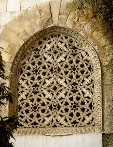 Window detail, Azam Palace, Damascus, Syria, Ottoman style, 1749-1752 (2001). Creator: LTL