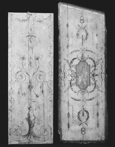 Window embrasure panel with Leda and the Swan, late 18th century. Creator: Unknown
