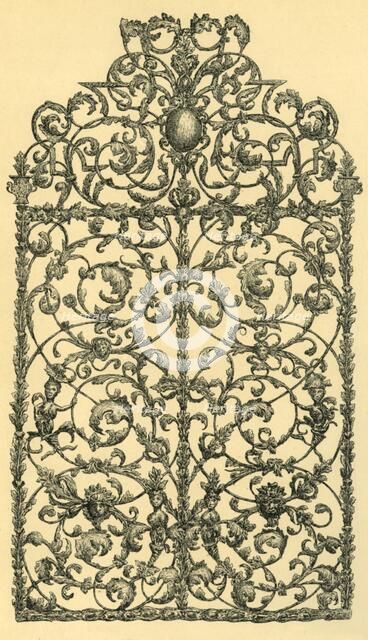 Window grille, 1700-1750, (1881). Creator: J Brooke.