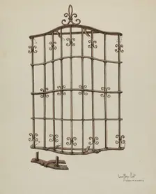 Window Grille, 1935/1942. Creator: Geoffrey Holt