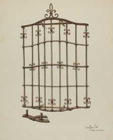 Window Grille, 1935/1942. Creator: Geoffrey Holt