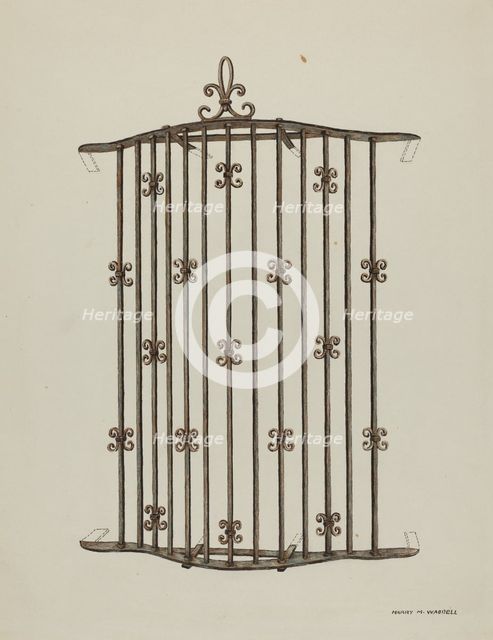 Window Grille, 1935/1942. Creator: Harry Mann Waddell.
