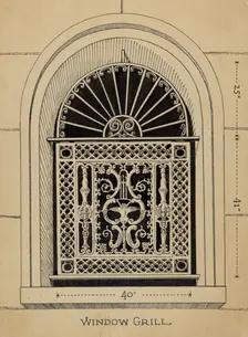 Window Grille, 1935/1942. Creator: Lucien Verbeke