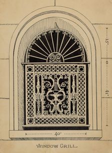 Window Grille, 1935/1942. Creator: Lucien Verbeke
