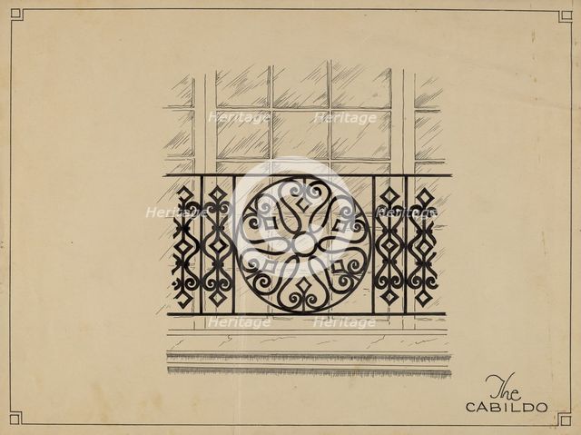 Window Grille, 1935/1942. Creator: Ray Price.