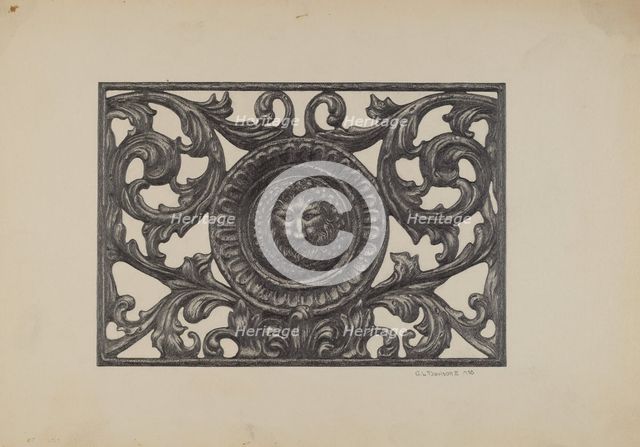 Window Grille, 1937. Creator: Austin L. Davison.