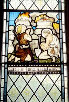 Window in All Saints church, Middleton Cheney, Northamptonshire, 1963. Artist: Laurence Goldman