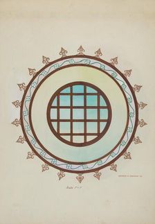 Window in Choir Loft Looking South San Luis Rey Mission, 1936. Creator: Howard H. Sherman