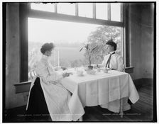 Window in girls restaurant, National Cash Register, Dayton, Ohio, c1902. Creator: William H. Jackson