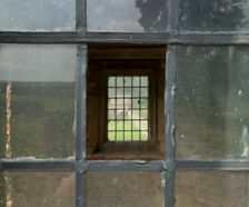 Window in the summerhouse, Hamsterley Hall, Hamsterley, County Durham, 2014. Creator: Alun Bull