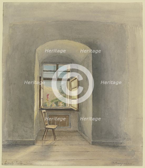 Window in Triffenstein Castle on the Main River. Creator: Ernst Morgenstern.