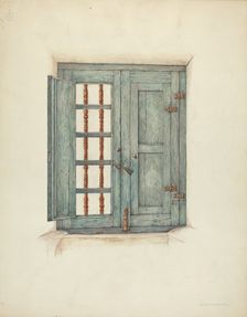 Window Shutters and Details, c. 1939. Creator: William Kieckhofel
