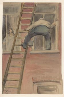 Window washer, 1904. Creator: Herman Heyenbrock