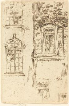 Windows Opposite Hotel, Bourges, 1888. Creator: James Abbott McNeill Whistler