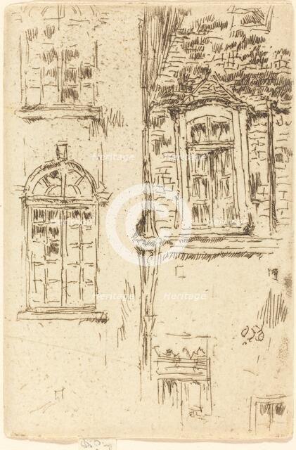 Windows Opposite Hotel, Bourges, 1888. Creator: James Abbott McNeill Whistler.