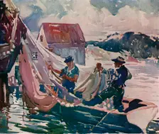 Winding Nets c1930. Artist: George Pearse Ennis