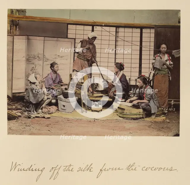 Winding Off the Silk From the Cocoons, about 1873-1883. Creator: Shinichi Suzuki I.