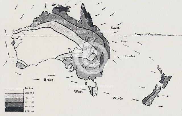 'Winds and Rainfall - November to April', 1923. Creator: Unknown.