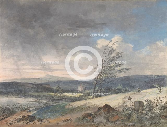 Windswept Landscape, n.d.. Creator: Louis Gabriel Moreau.