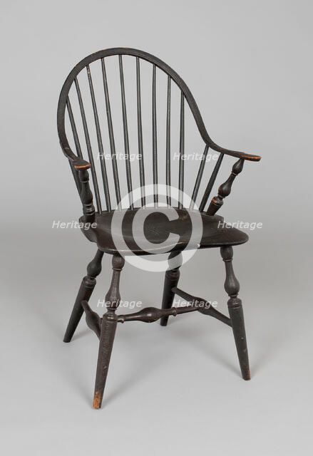 Windsor Armchair, 1752/87. Creator: J.M. Hasbrouck.