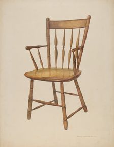 Windsor Armchair, c. 1940. Creator: Donald Harding