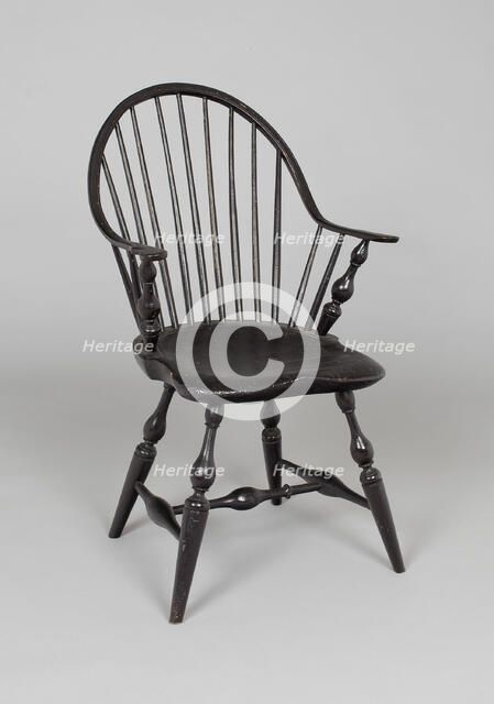 Windsor Armchair, early 19th century. Creator: Job B. Coffin.