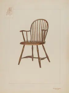 Windsor Bamboo-turned Chair, c. 1937. Creator: Edward L Loper
