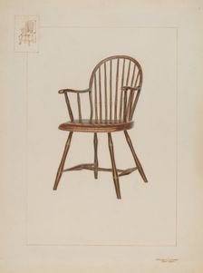 Windsor Bamboo-turned Chair, c. 1937. Creator: Edward L Loper