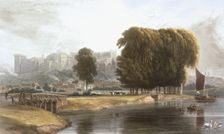 Windsor Castle from the Brocas Meadow, from Views of Windsor, Eton and Virginia Water c1827-30. Creator: William Daniell (1769-1837)