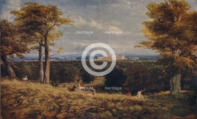 'Windsor Castle from the Great Park', 1846. Artist: David Cox the elder.