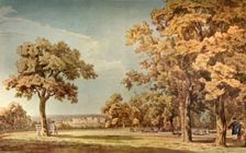 Windsor Castle from the Great Park Near the End of the Long Walk 1740-1798, (1934). Creator: Thomas Sandby
