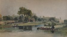 Windsor Castle from the Eton Play Ground c1838. Artist: James Baker Pyne