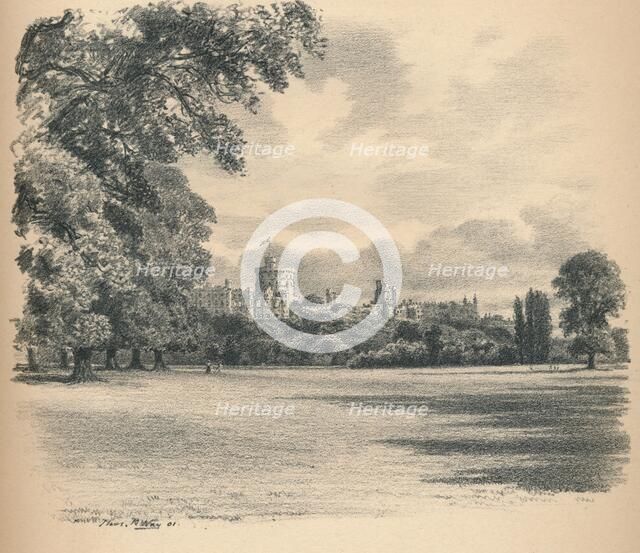 'Windsor Castle From the Home Park', 1902. Artist: Thomas Robert Way.