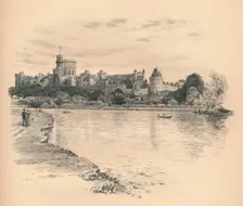 Windsor Castle From The River 1902. Artist: Thomas Robert Way