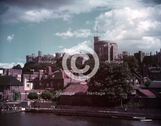 Windsor Castle from the Thames, Berkshire, c1955. Creator: Arthur Charles Kirby Ware.