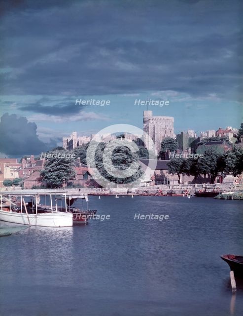 Windsor Castle from the Thames, Berkshire, c1955. Creator: Arthur Charles Kirby Ware.