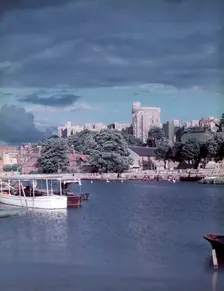 Windsor Castle from the Thames, Berkshire, c1955. Creator: Arthur Charles Kirby Ware