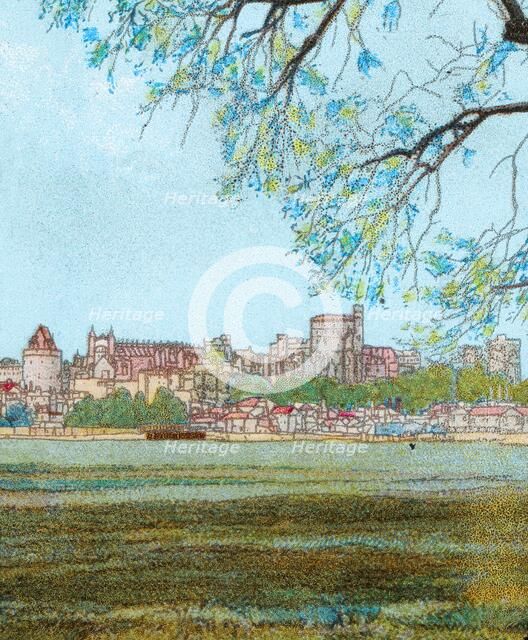 'Windsor Castle from the Thames', c1902. Artist: Unknown.