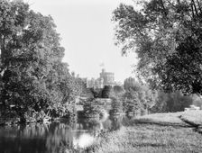Windsor Castle from above Romney Lock on the River Thames, Berkshire, 1888. Artist: Henry Taunt
