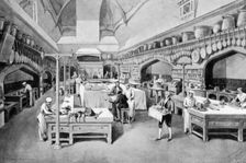 Windsor Castle kitchen at Christmas, 1894.Artist: William Simpson