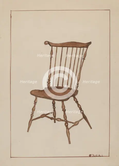 Windsor Chair, 1935/1942. Creator: Florence Neal.