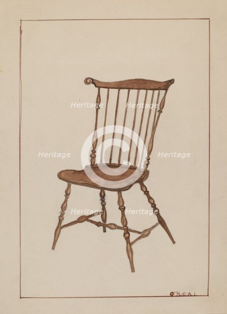 Windsor Chair, 1935/1942. Creator: Florence Neal.