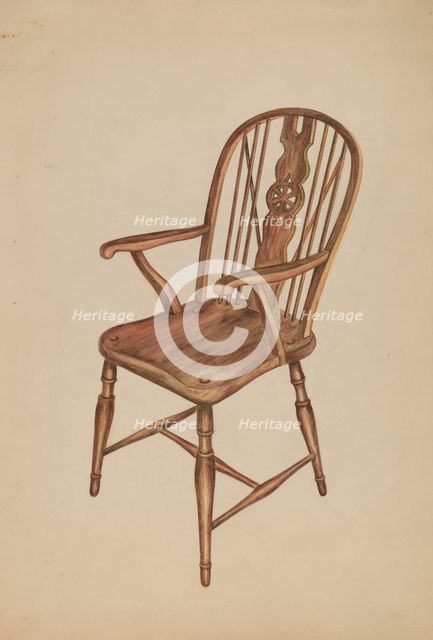 Windsor Chair, c. 1936. Creator: Ella Josephine Sterling.