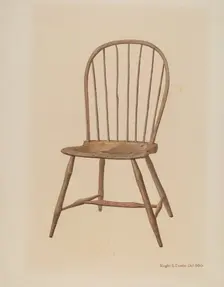 Windsor Comb-Back Chair, 1940. Creator: Roger Deats