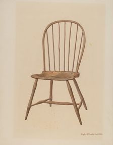 Windsor Comb-Back Chair, 1940. Creator: Roger Deats