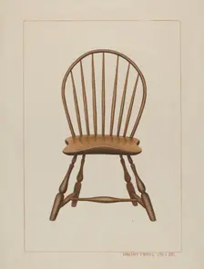 Windsor Fan-back Chair, c. 1938. Creator: Vincent P. Rosel