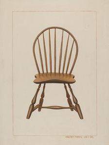 Windsor Fan-back Chair, c. 1938. Creator: Vincent P. Rosel