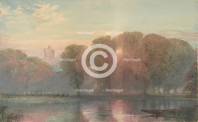 Windsor from Datchet, 1870-78. Creator: William Collingwood Smith.